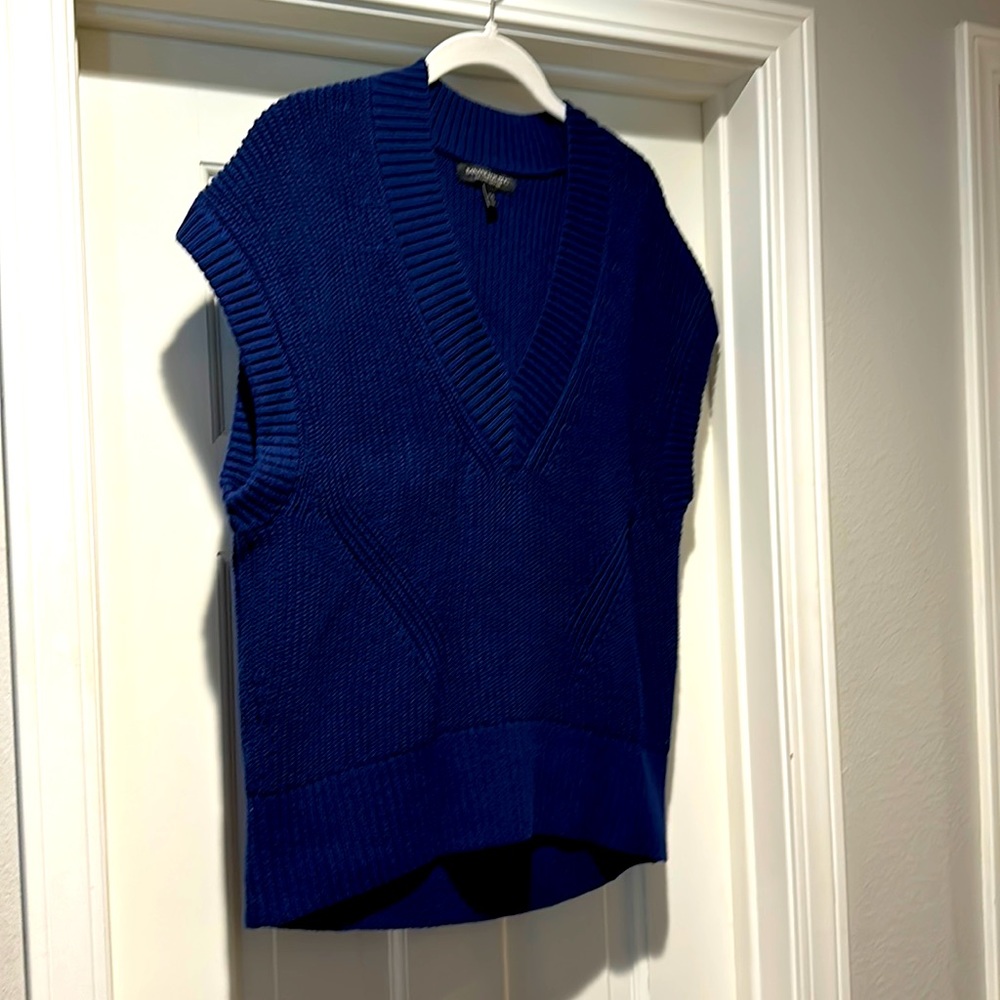 V neck sleeveless sweater